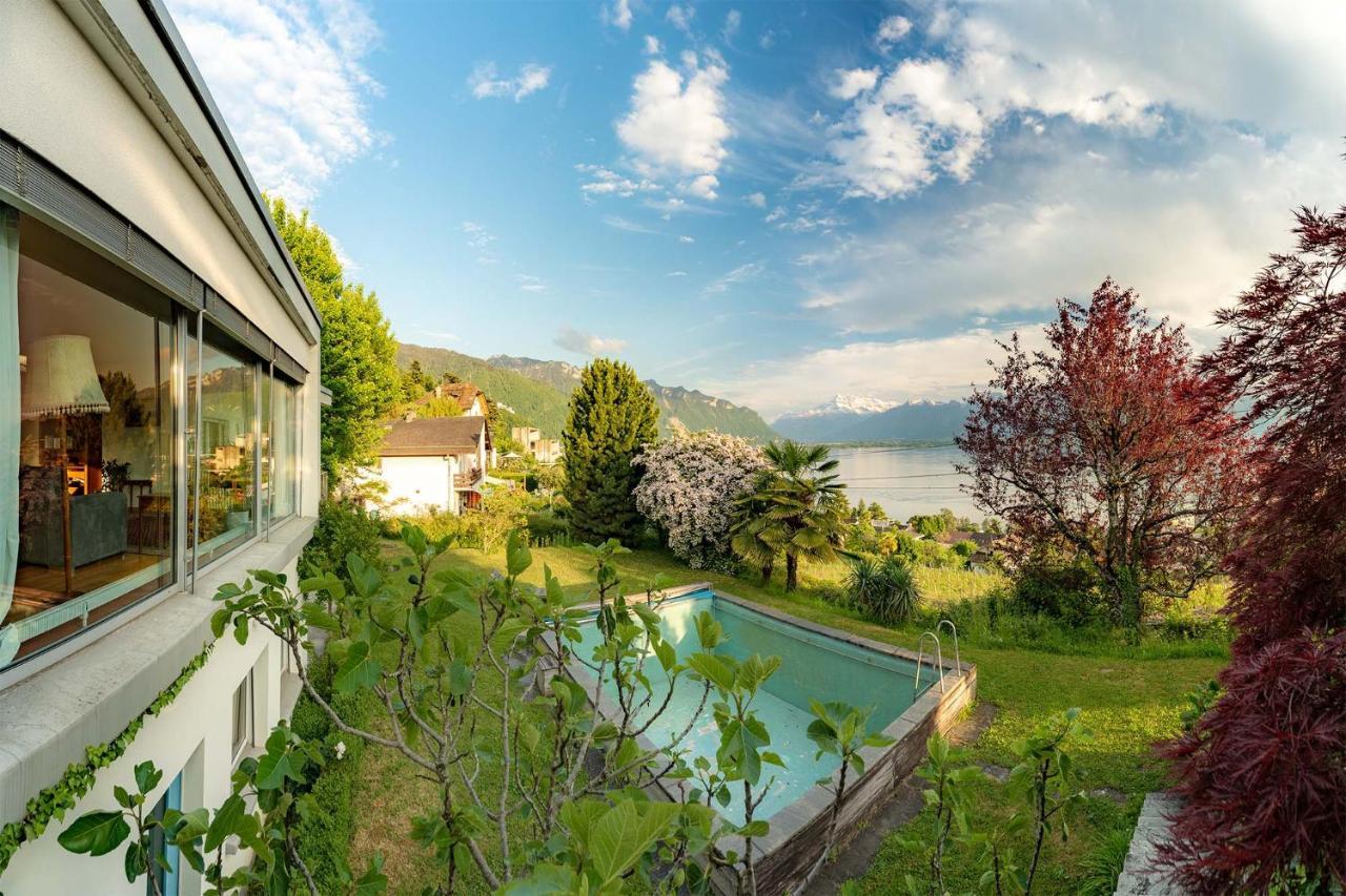 Rooms In Splendid Apartment With Parking-Stunning Lake View Montreux Luaran gambar