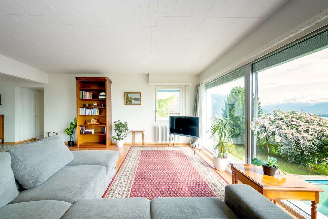 Rooms In Splendid Apartment With Parking-Stunning Lake View Montreux Luaran gambar