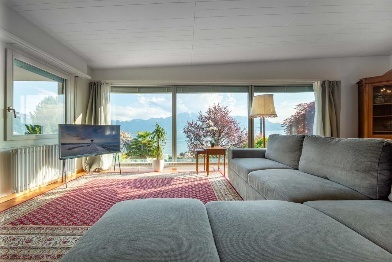 Rooms In Splendid Apartment With Parking-Stunning Lake View Montreux Luaran gambar